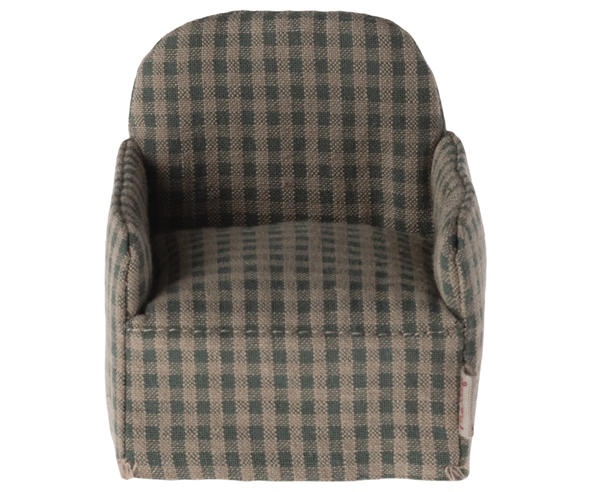 Chair, Mouse- Green Checker