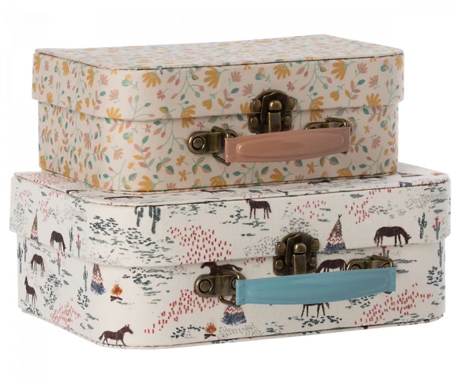2 Piece Suitcases with Fabric