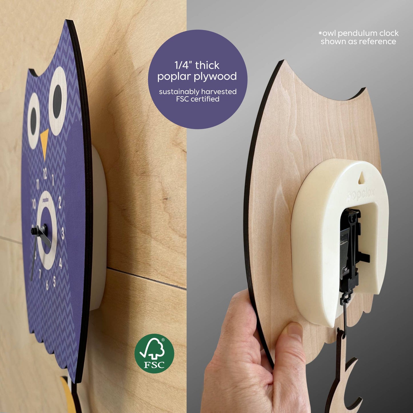 Baseball Pendulum Clock - Wood