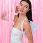 Party Supplies Pink Matte Curtain, Bday Decor, Photobooth