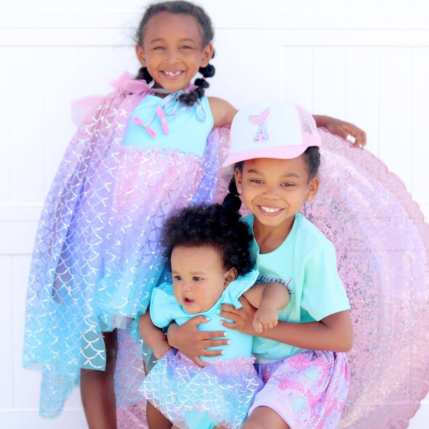 Sparkling Mermaid Cape - Dress Up - Kids Summer Fun Cape