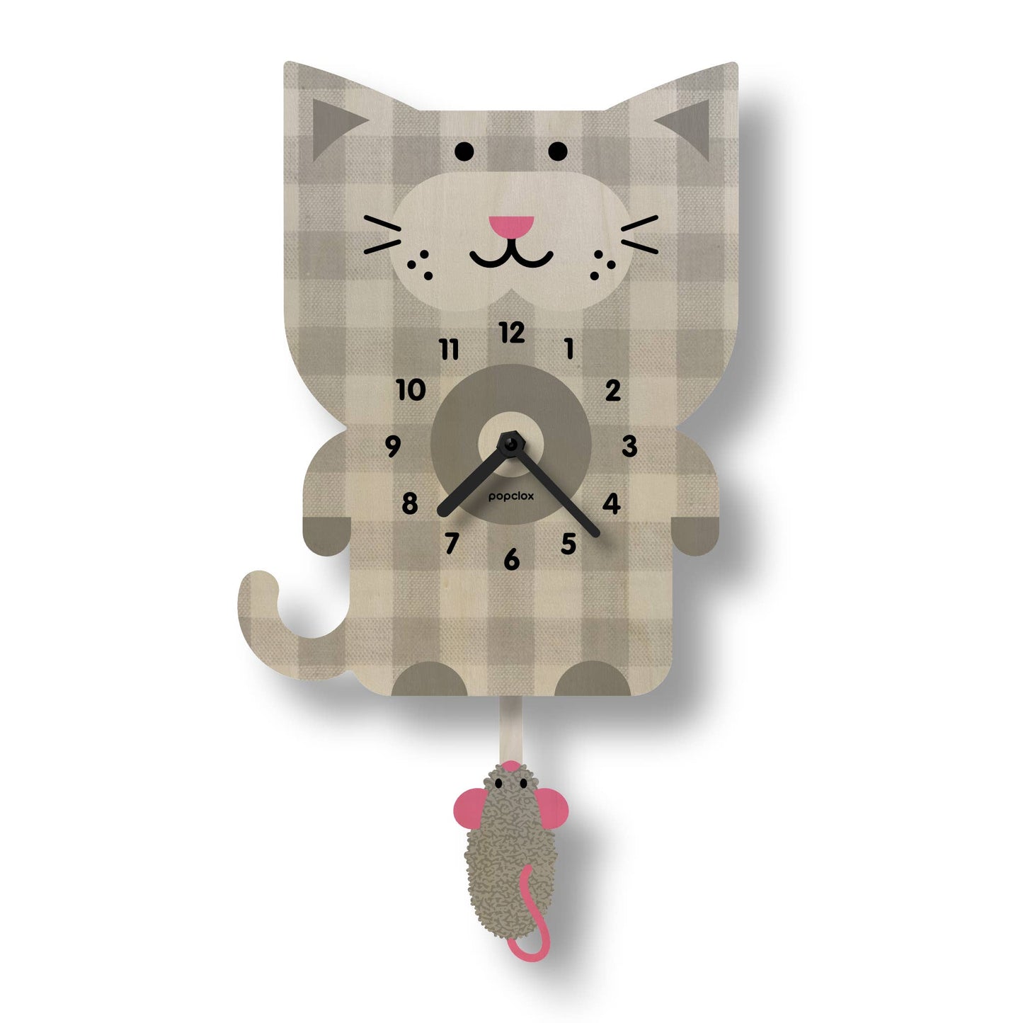Cat Pendulum Clock - Wood