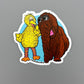 Vinyl Decal - Ride or Die - Big Bird & Snuffy