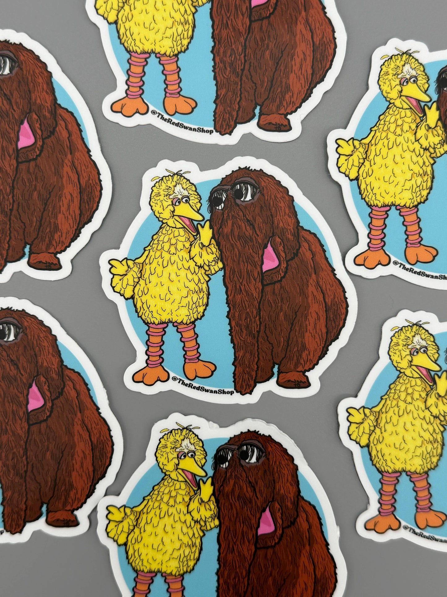 Vinyl Decal - Ride or Die - Big Bird & Snuffy