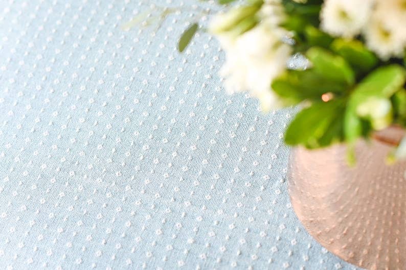 Blue Dotted Tablecloth