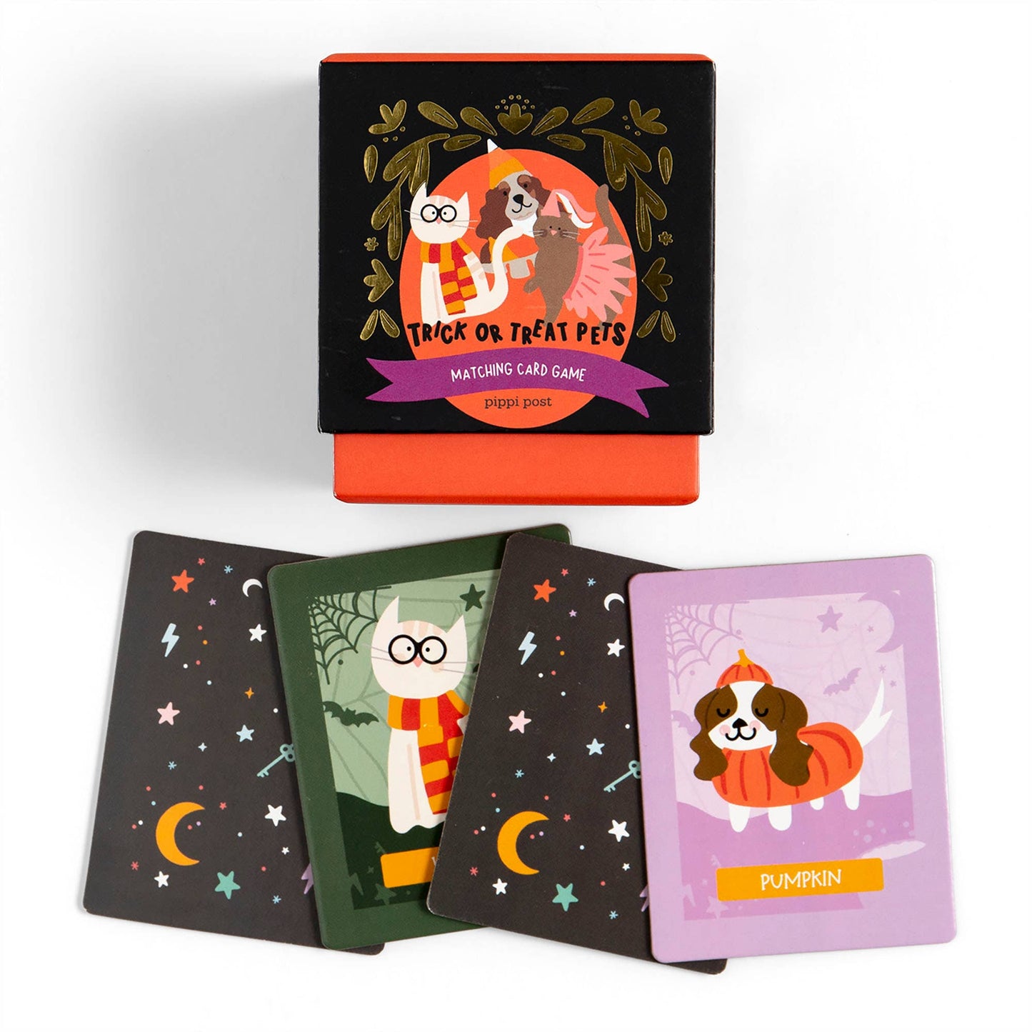 Trick Or Treat Pets Memory Card Game