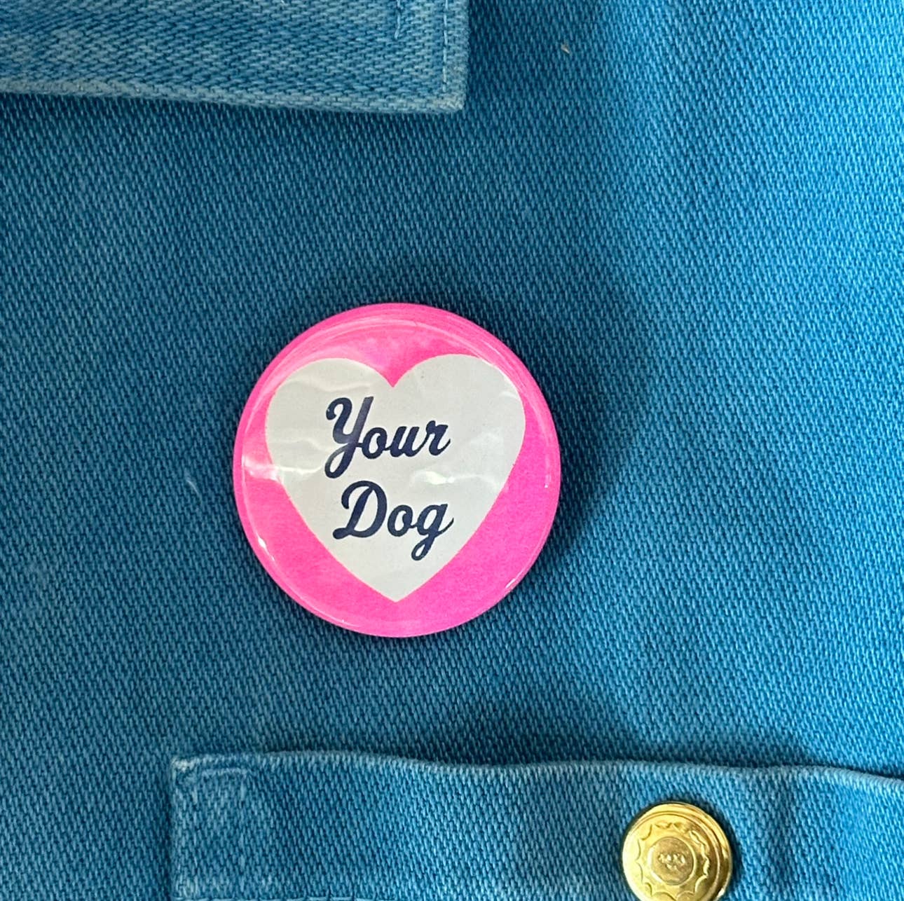 I Love Your Dog Button - 1.75"