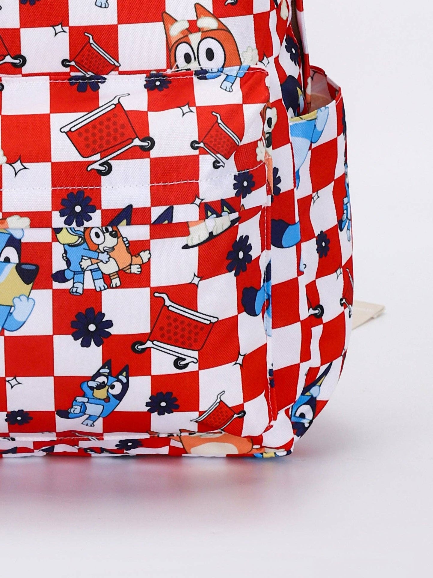 Red Checkered Character Kids Backpack