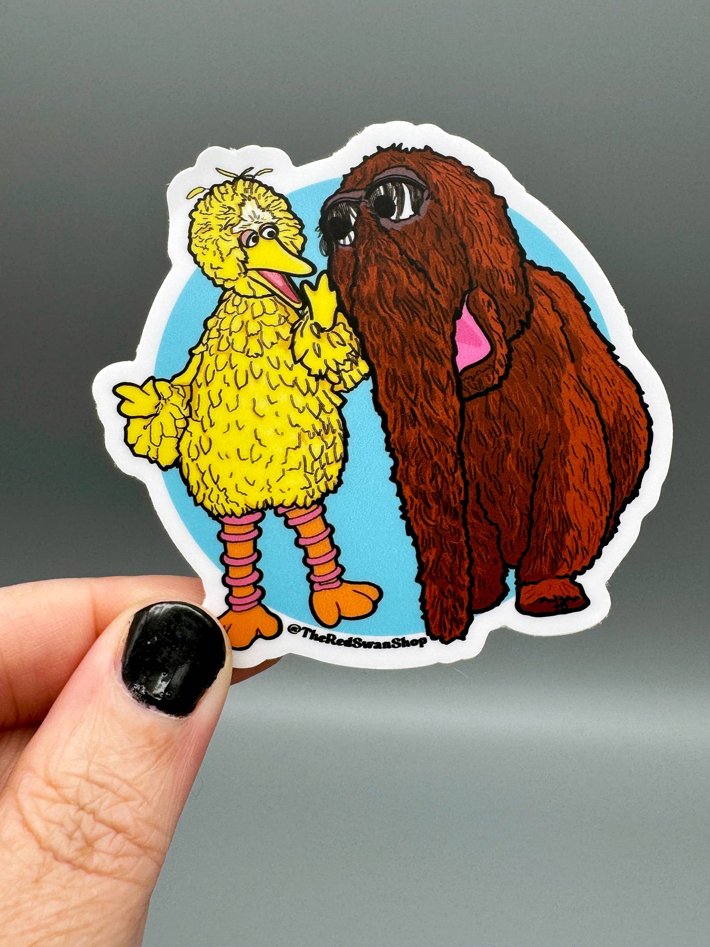 Vinyl Decal - Ride or Die - Big Bird & Snuffy