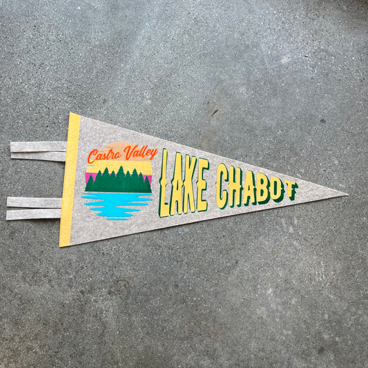 Lake Chabot Pennant 9x18 with yellow edging