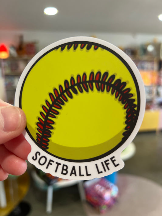 Softball Life Sticker