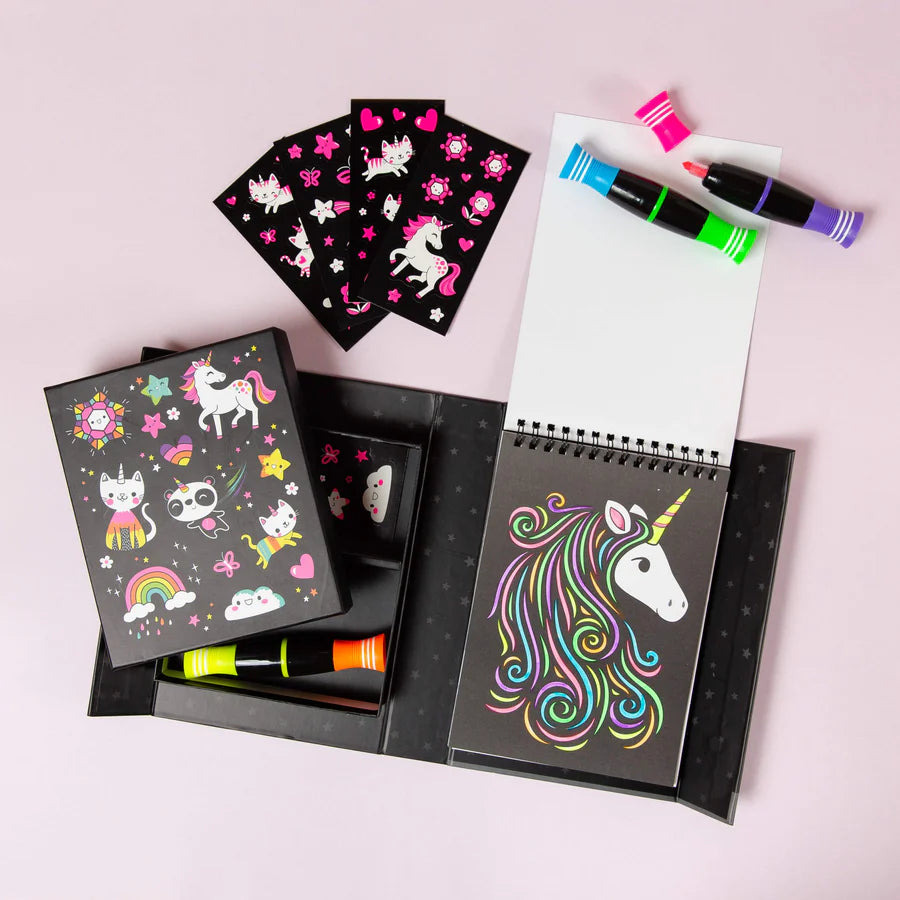 Neon Coloring Set- Unicorns