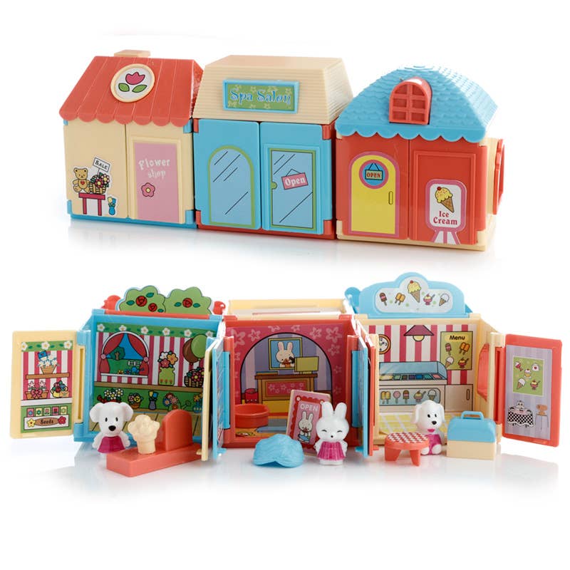 Cute Puppy Dog Town House Set