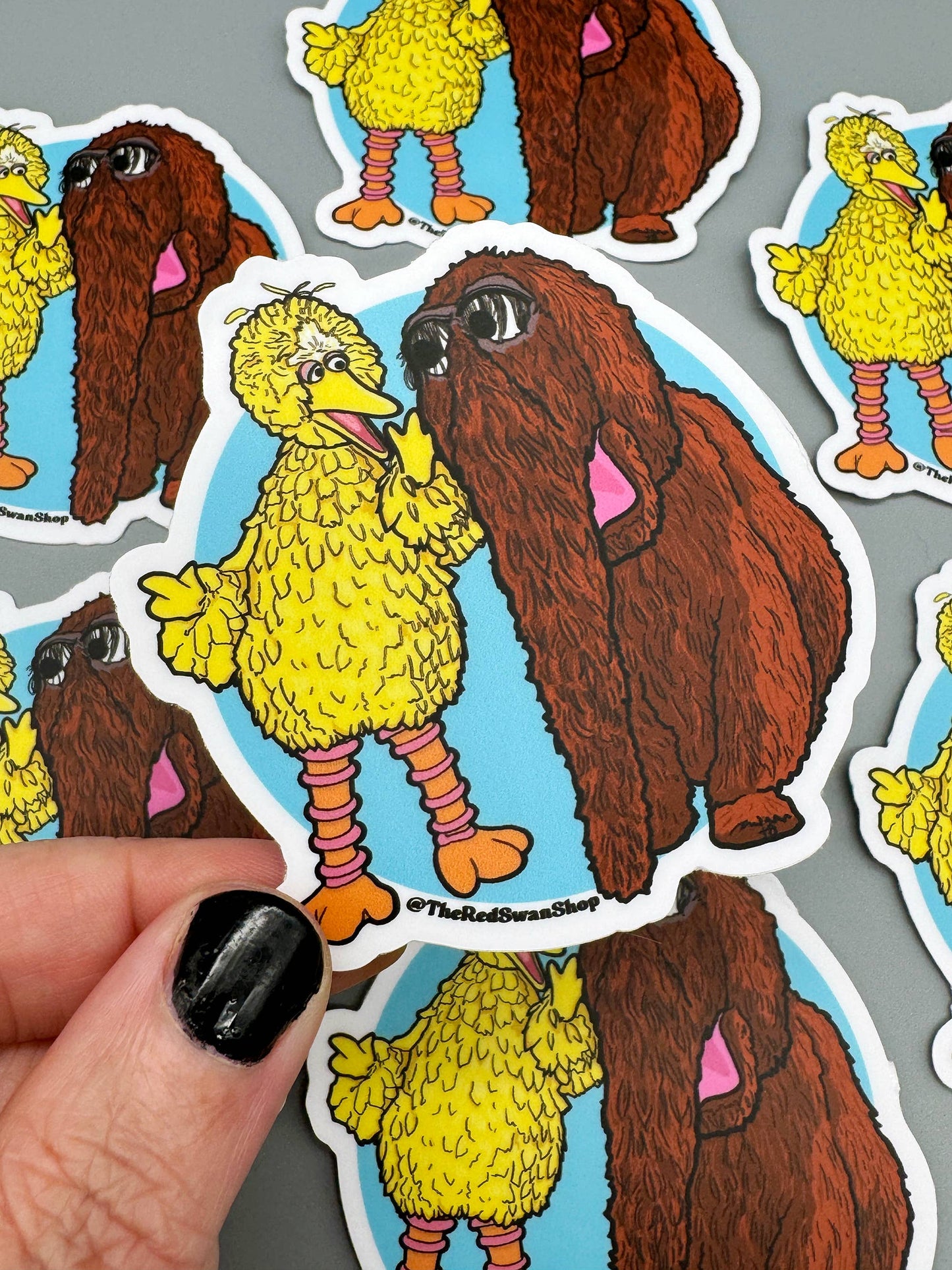 Vinyl Decal - Ride or Die - Big Bird & Snuffy