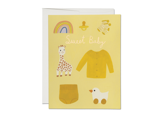 Yellow Baby greeting card