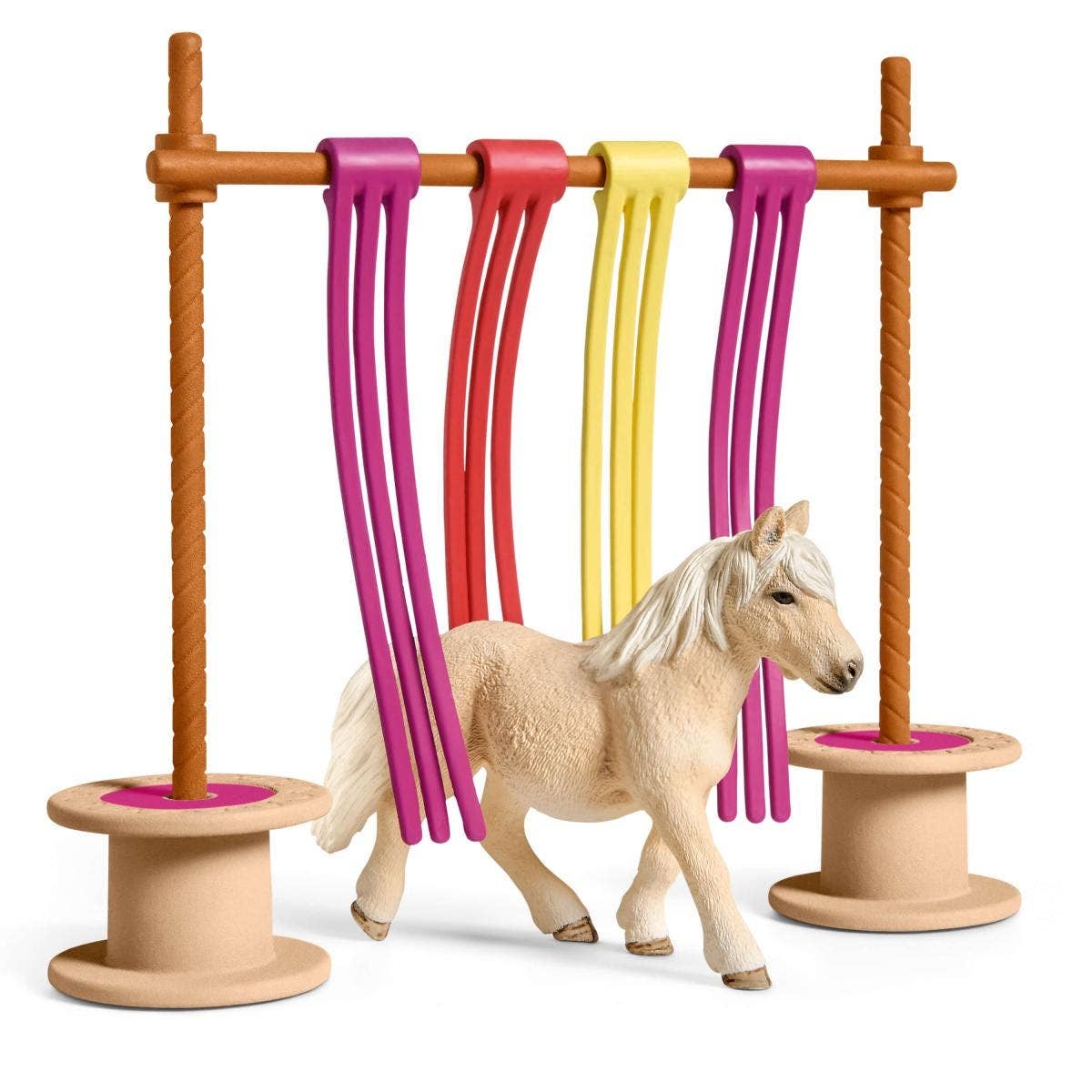 Pony Curtain Obstacle Farm Figurine Toys Play Set