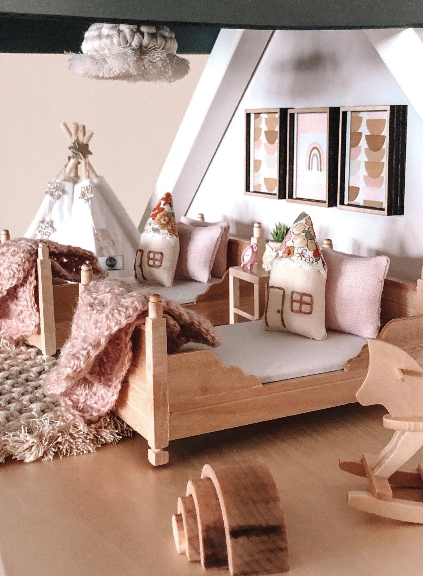 Dollhouse Picture Frame | Natural Wood
