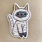 Mummy Cat Halloween Sticker