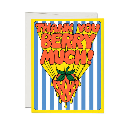 So Many Strawberries greeting card