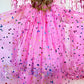 Raspberry Confetti Cape - Kids Dress Up Cape