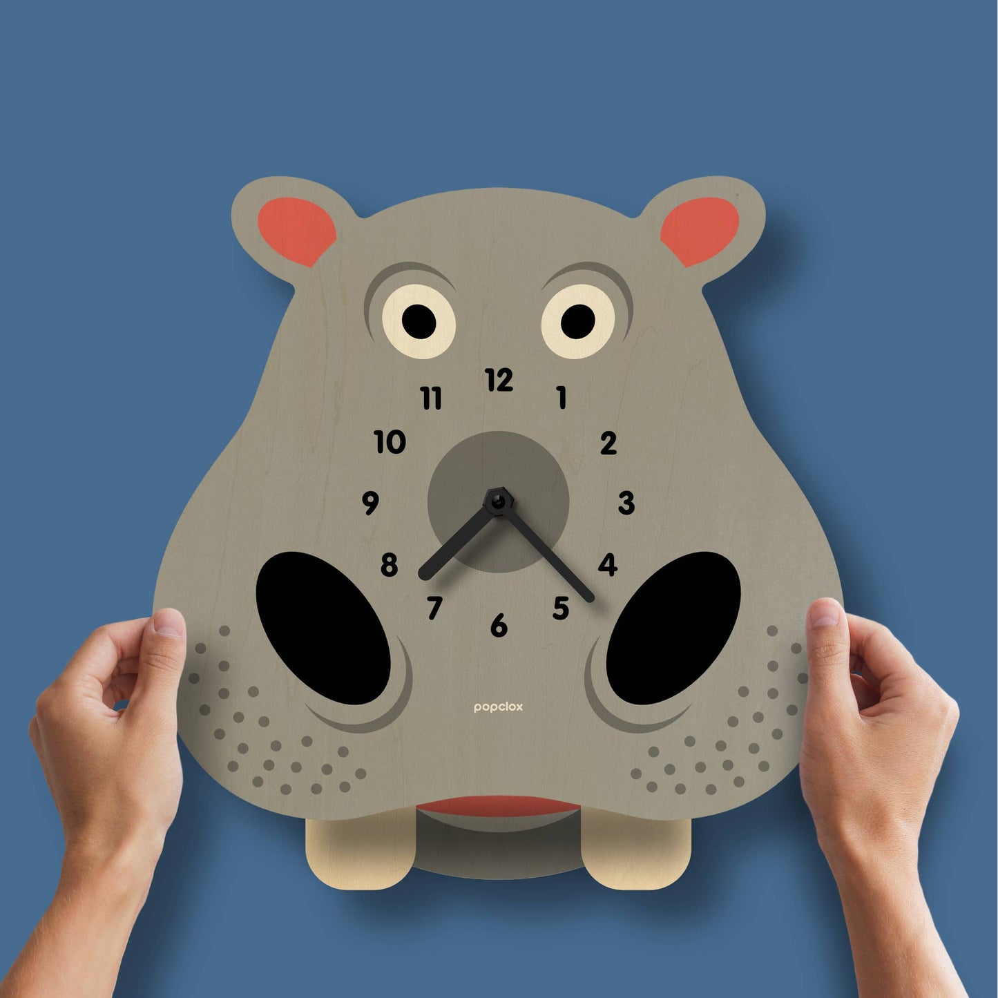 Hippo Pendulum Clock - Wood
