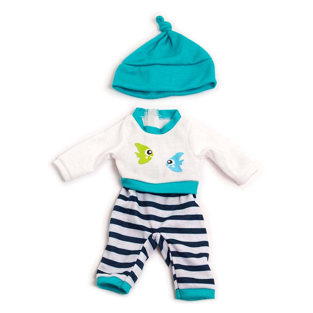 Cold Weather Turquoise Doll Pajamas 12 5/8” inch