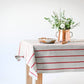 Red Striped Tablecloth