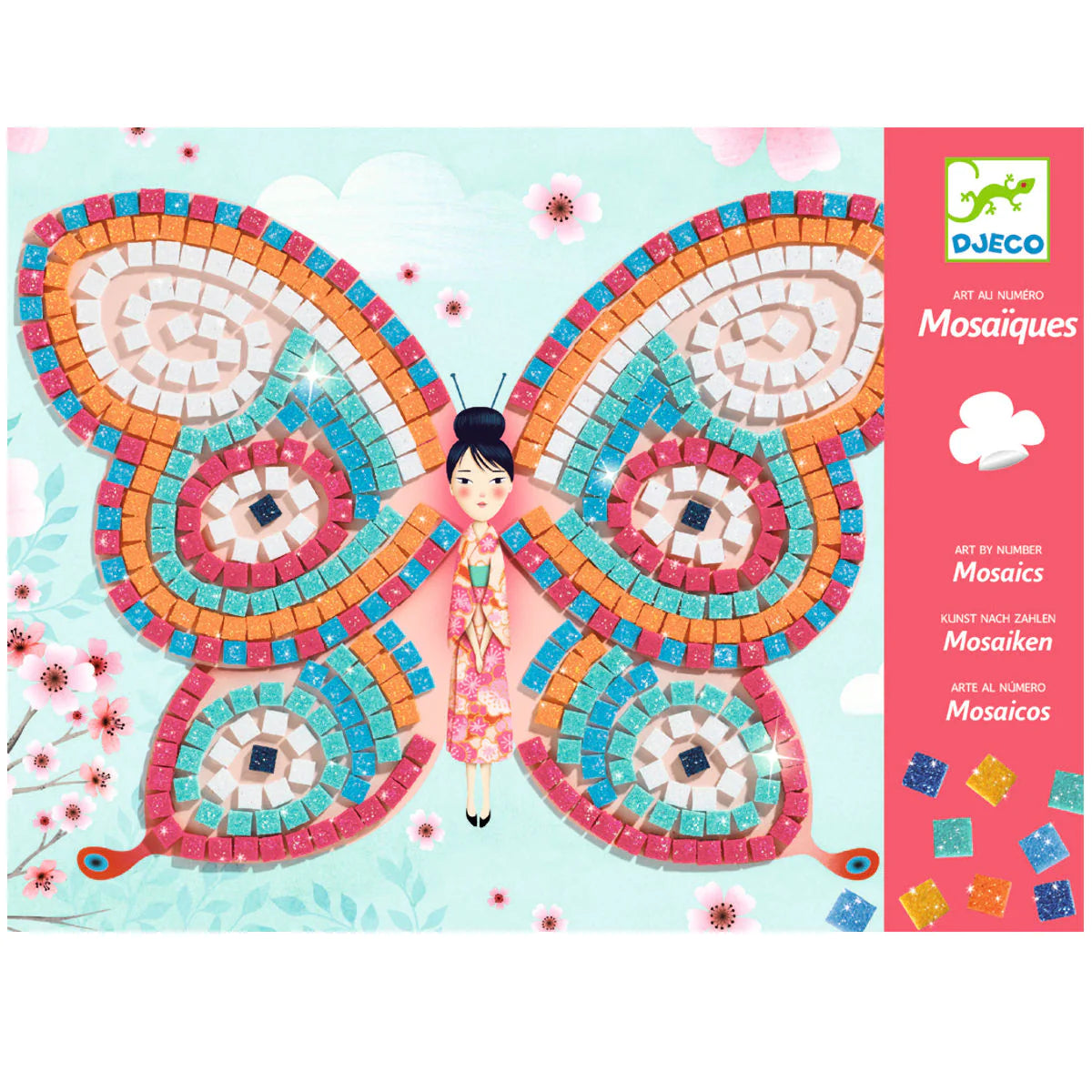 Djeco Art By Number Mosaic, Butterflies