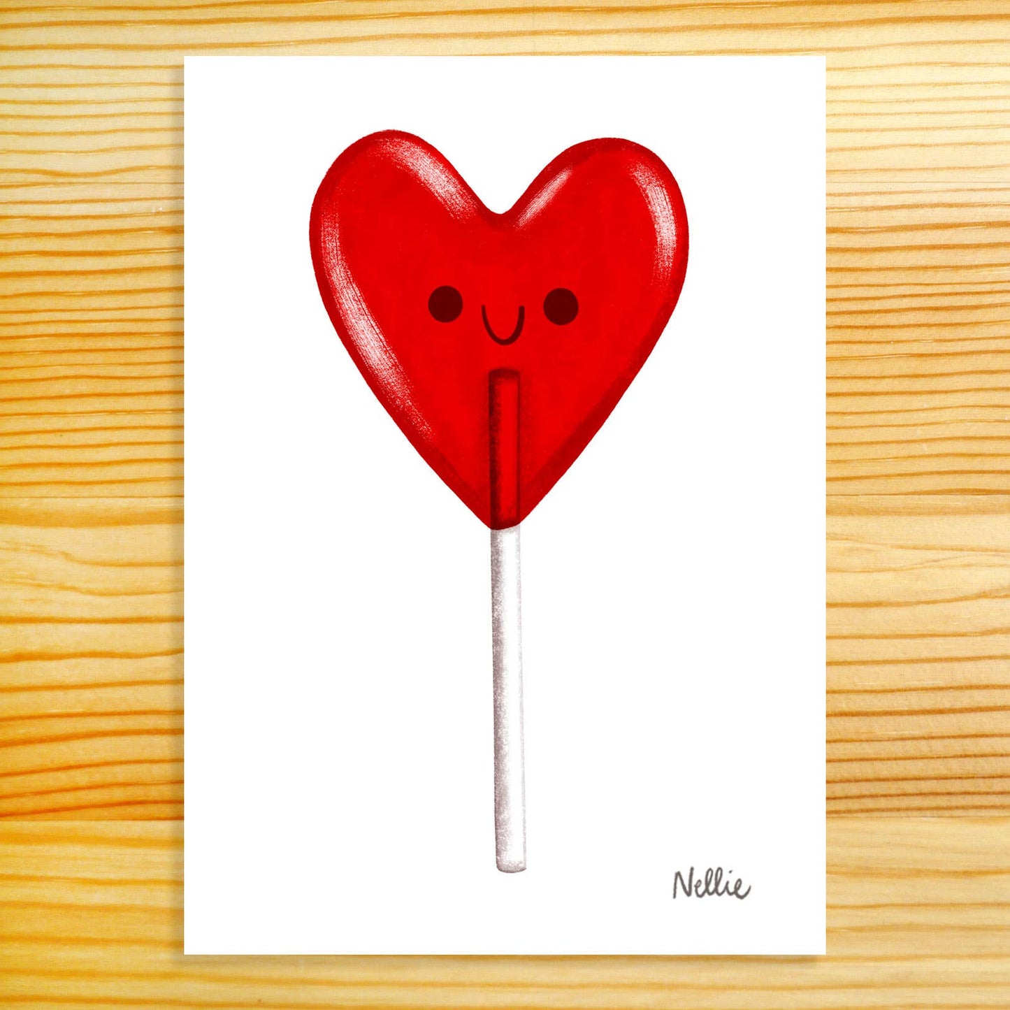 Heart Lollipop 5x7 Print