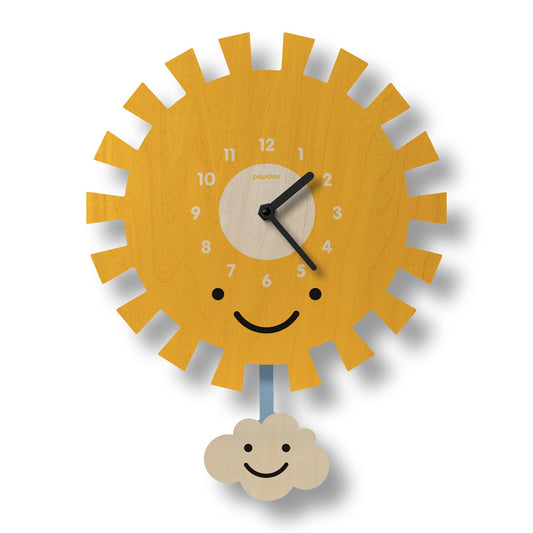 Sun Pendulum Clock - Wood